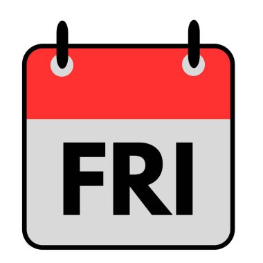 Takvim ve tarih simgesi Cuma hafta içi motivasyon - 1