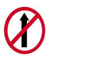 Hiçbir giriş yasaklanmamış trafik işareti sembolü anlamlandırması