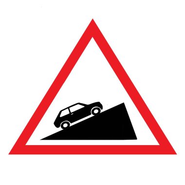 Dikey yükselme işareti trafik işareti tasarımı illüstrasyonu kuralları