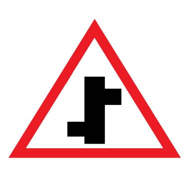 Sarsılan kavşak işareti trafik işareti tasarım illüstrasyonuName