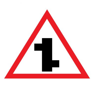 Sarsılan kavşak işareti trafik işareti tasarım illüstrasyonuName