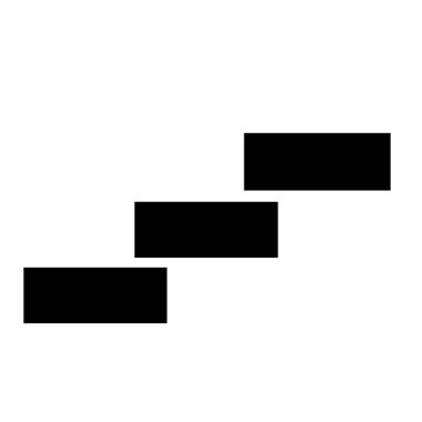 Siyah renk iyileştirme geliştirme geliştirme ile üç adım başarı kavramı