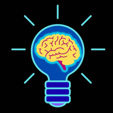parlak fikir zeki beyin akıllı zihinsel berraklık zihinsel sağlık konsepti vektör çizimi - 1