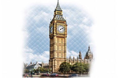 İkonik Big Ben saat kulesi, resmi olarak Elizabeth Tower, İngiltere 'nin ünlü bir simgesi olan Londra' da duruyor. Bu resim mavi gökyüzüne karşı tarihi mimariyi yakalar, ideal....