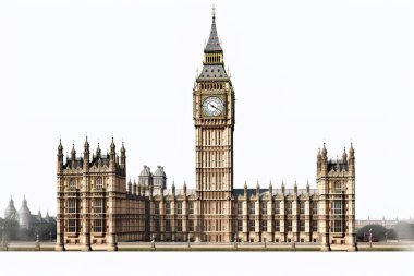 Büyük Ben saat kulesi ve Westminster Sarayı Londra, İngiltere 'de dimdik ayakta duruyor. İngiliz mimarisinin sembolü olan bu ikonik İngiltere simgesi turizm ve tarihsel açıdan mükemmel....
