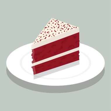 Kırmızı kadife aromalı vektör dilimi