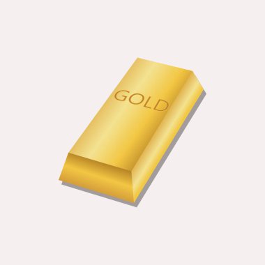 Altın yazılı altın çubuk vektörü