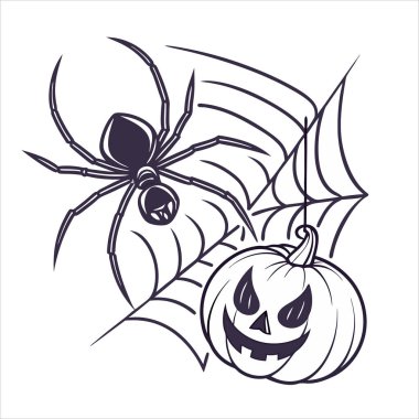 Halloween Ghost and Witch Black Silhouette Art