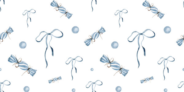 Oyuncu Dekoratif Dekoratif Tasarım İçin El Boyası Mavi Fiyonk ve Şekerleme Şablonu Akan Kurdele Yayları, Mavi Çizgili ve Mavi Noktalar. Kağıt, Tekstil Yazdırma ve Grafiksel Projeler için ideal. 