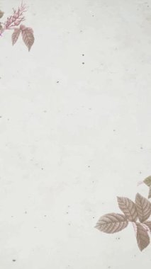 Artistik beyaz çiçekli düğün davetiyesi video dikey arkaplan boş şablonu