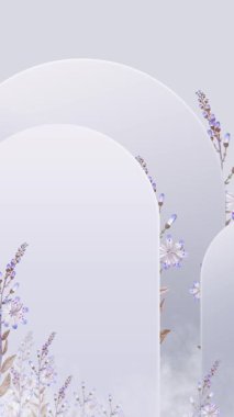 Güzel Heather düğün davetiyesi video dikey arkaplan boş şablonu