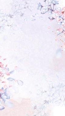 mavimsi sonbahar düğün davetiyesi video dikey arkaplan boş şablonu