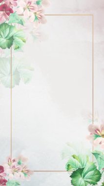 Renkli çiçek bahçesi düğün davetiyesi video dikey arkaplan boş şablon _ 2