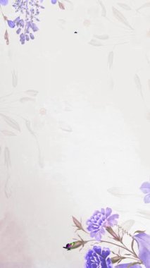 Zarif mor yaprak düğün davetiyesi video dikey arkaplan boş şablon _ 2