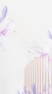 Zarif menekşe düğün davetiyesi video dikey arkaplan boş şablon _ 2