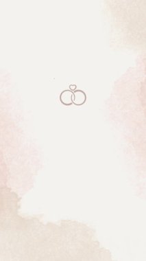 temel halkalar düğün davetiyesi video dikey arkaplan boş şablonu