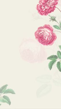 Altın daire düğün davetiyesi video dikey arkaplan boş şablon _ 2