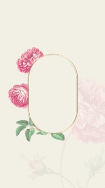 Altın çember düğün davetiyesi video dikey arkaplan boş şablonu