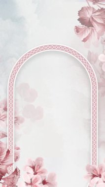 İslami kırmızı düğün davetiyesi video dikey arkaplan boş şablon