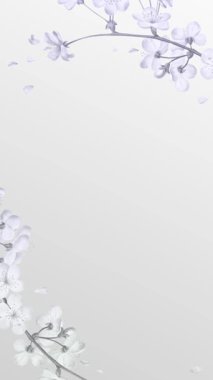 İslami orkide düğün davetiyesi video dikey arkaplan boş şablon _ 2