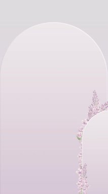 İslami yumuşak menekşe düğün davetiyesi video dikey arkaplan boş şablon _ 3