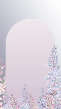 açık eflatun düğün davetiyesi video dikey arkaplan boş şablonu