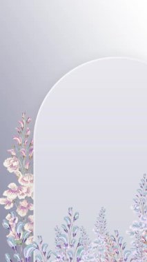 açık eflatun düğün davetiyesi video dikey arkaplan boş şablon _ 3