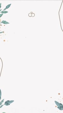 büyük çiçekli düğün davetiyesi video dikey arkaplan boş şablon _ 2