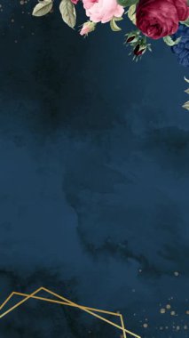 Donanma düğün davetiyesi video dikey arkaplan boş şablon _ 2