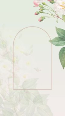 Minty Park düğün davetiyesi video dikey arkaplan boş şablonu