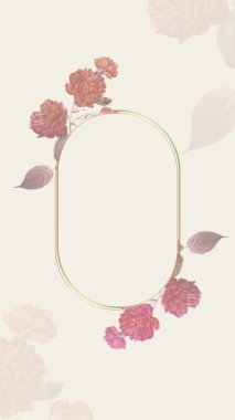 kırmızı florish düğün davetiyesi video dikey arkaplan boş şablon