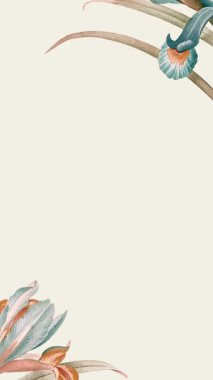 Klasik çiçek düğün davetiyesi video dikey arkaplan boş şablon _ 2