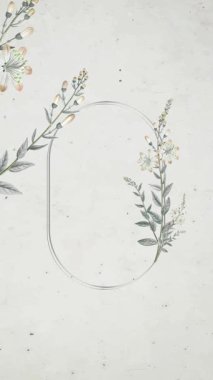 Klasik düğün davetiyesi video dikey arkaplan boş şablonu