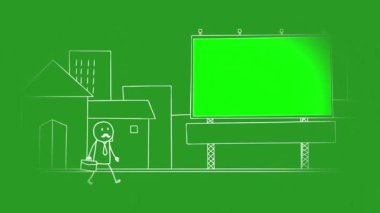 Orman yeşili babalar günü yeşil ekran fotoğrafıyla karalama.