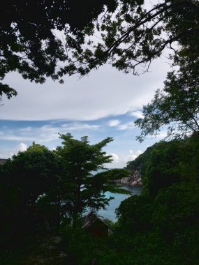 Nehir ve gölü olan güzel bir manzara.