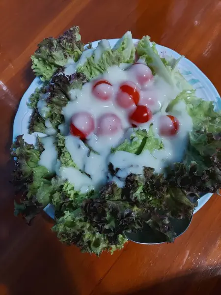plaka üzerinde peynir ve domates salatası
