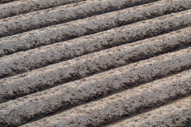 Boş arazi, çorak tarlalar, kuru tarlalar, ekilmemiş boş topraklar, doku ve arka plan için.