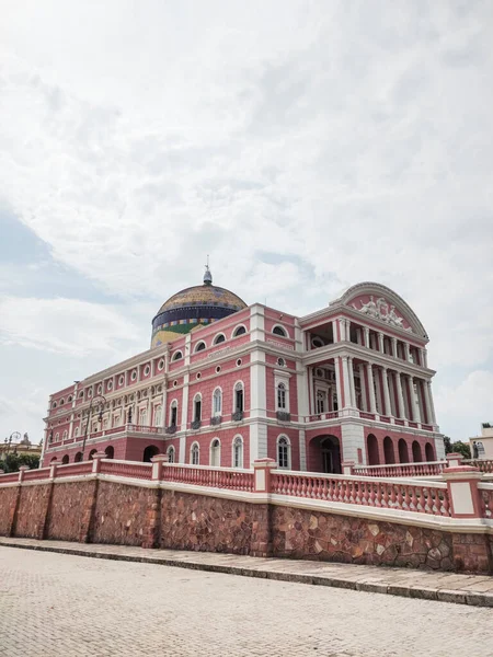 Hermosa Vista Histórico Edificio Del Teatro Amazonas Centro Manaus Estado —  Fotos de Stock