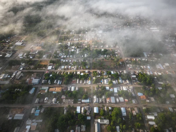 Piękny Widok Góry Małe Miasto Novo Airo Amazonas Brazylia — Zdjęcie stockowe