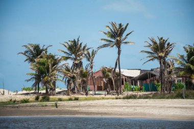 Beautiful view to small fishing community by Preguias River, Maranho, Brazil.