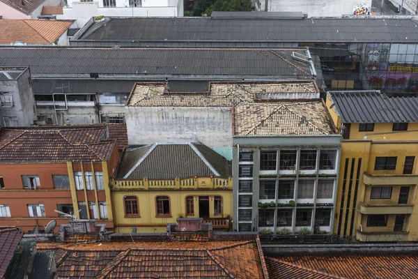 Vacker Utsikt Över Stadsbyggnader Centrala Curitiba Huvudstad Paran Brasilien — Stockfoto