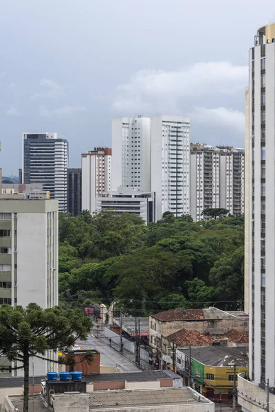 Piękny Widok Budynki Miejskie Centrum Curitiba Stolicy Paran Brazylia — Zdjęcie stockowe