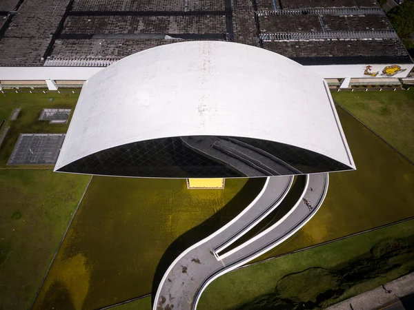 Beautiful View Modern Architecture Museum Building Oscar Niemeyer Curitiba Capital — Stock Photo, Image