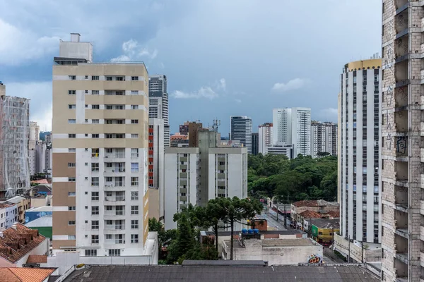 Чудовий Вигляд Міські Будинки Центрі Курітіби Столиці Паран Бразилія — стокове фото