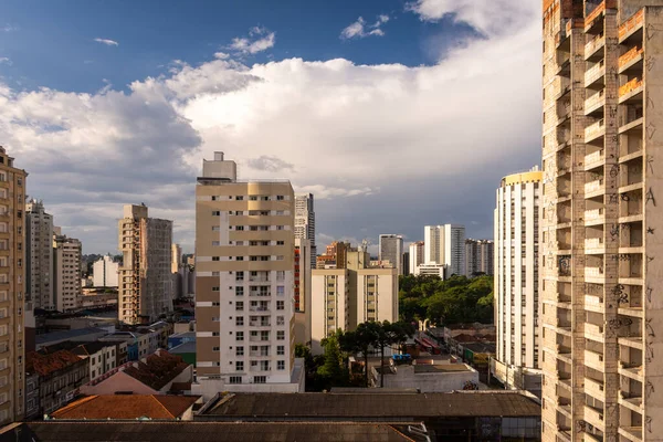 Curitiba Şehir Merkezindeki Şehir Binalarına Güzel Manzara Paran Başkenti Brezilya — Stok fotoğraf
