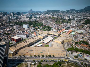 Brezilya 'nın Rio de Janeiro kentindeki Samba şehrinin güzel hava manzarası