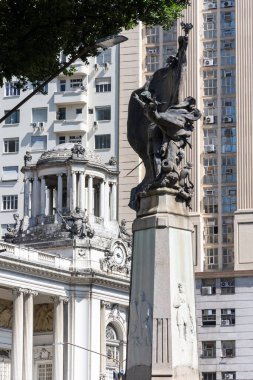 Brezilya 'nın Rio de Janeiro kentindeki tarihi bina ve anıtın güzel manzarası