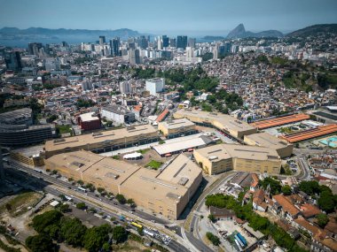 Brezilya 'nın Rio de Janeiro kentindeki Samba şehrinin güzel hava manzarası