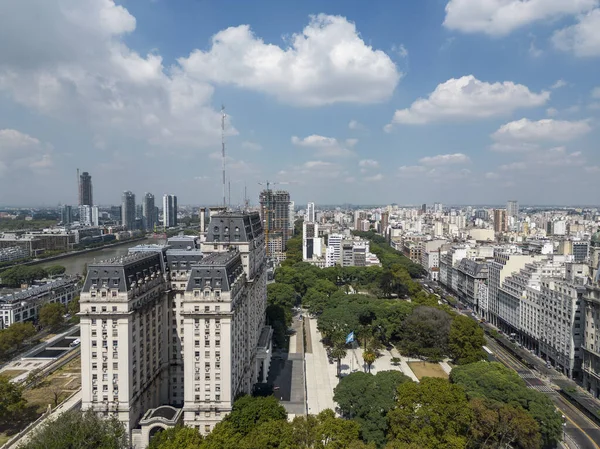 Bela Vista Aérea Para Edifícios Históricos Cidade Centro Buenos Aires — Fotografia de Stock
