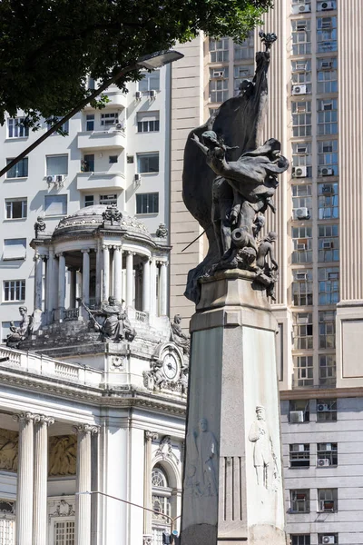 Piękny Widok Zabytkowy Budynek Pomnik Centrum Rio Janeiro Brazylia — Zdjęcie stockowe